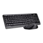 A4Tech FG1010 Gri Q Kablosuz Klavye Mouse Set 2.4GHz – Sessiz Tuşlar, Ergonomik Tasarım