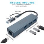 INCA IUTP-03T USB HUBX3 USB 3.0 10 GBPS+ETHERNET RJ45 1000MBPS ÇOKLAYICI - Görsel 2