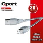 QPORT Q-PR3 USB 2.0 3M PRINTER KABLOSU - Görsel 2