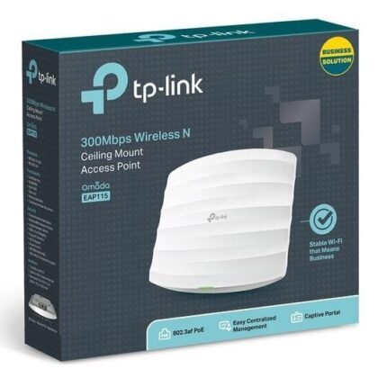 TP-LINK OMADA EAP115 1 PORT 10/100 2.4GHZ 300MBPS 2X4DBI ANTEN TAVAN TİPİ ACCESS POINT