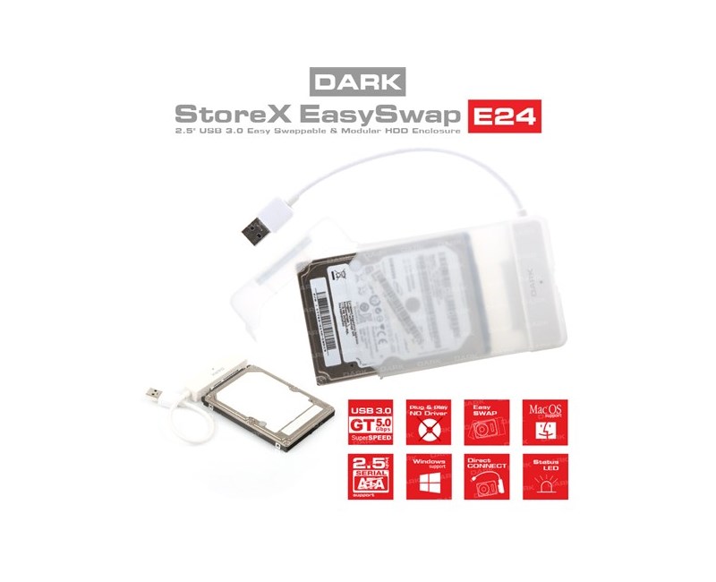 dark-dk-ac-dse24u3-usb-3-0-2-5-plastik-disk-kutu-897.jpg Dark DK-AC-DSE24U3 USB 3.0 2.5'' Plastik Disk Kutu - Görsel 1