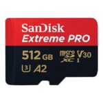 512GB SANDISK EXTREME PRO SDXC UHS-I A2 MICROSD SDSQXCD-512G-GN6MA